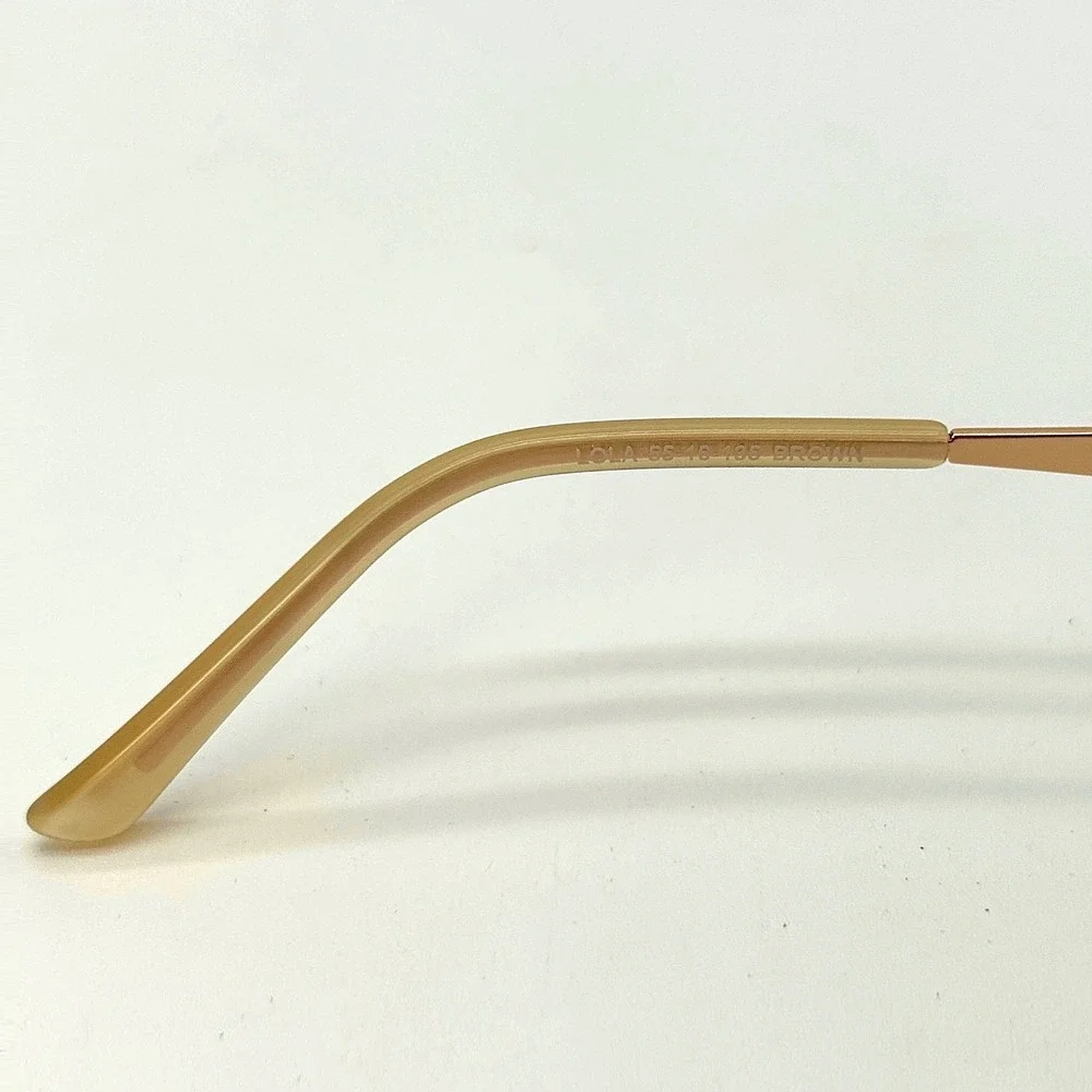 Womens Eyeglasses Frames Blush Vision Lola Size 55-16-135 Dark Brown Gold NEW